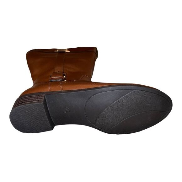 Karen Scott Deliee Wide-Calf Riding Boots Cognac Brown 6.5M New - Picture 6 of 7